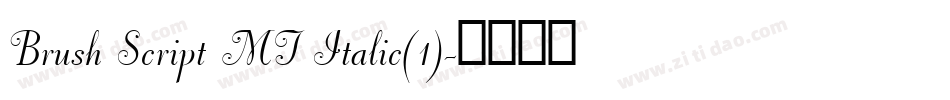 Brush Script MT Italic(1)字体转换